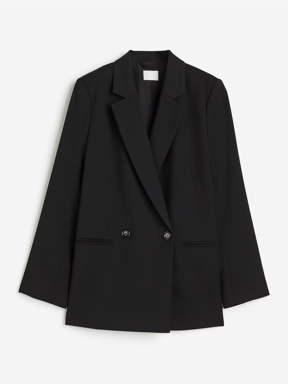 H&M Black Double-Breasted Women's Blazer